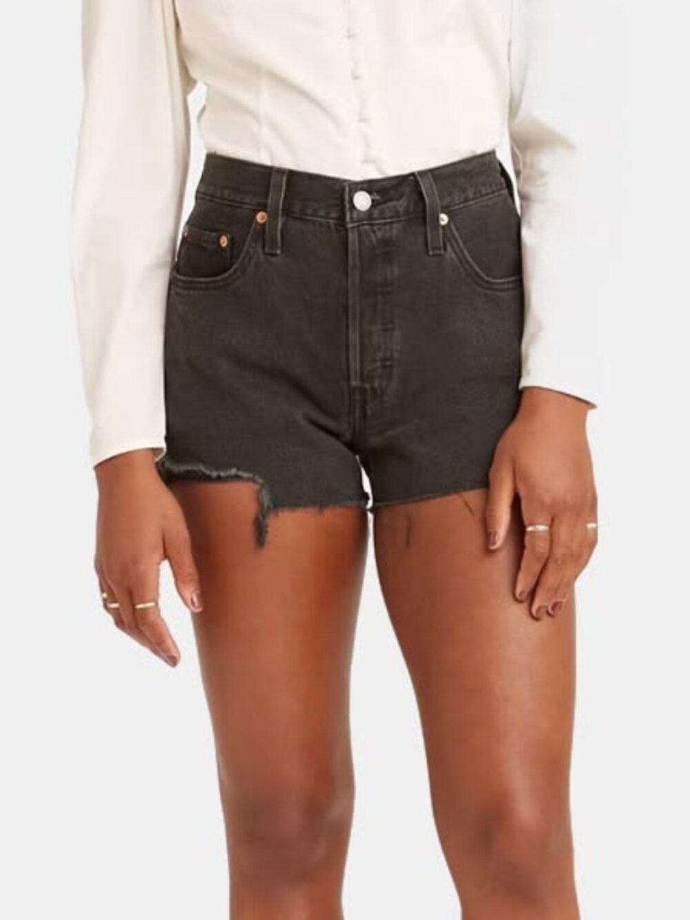 NWOT Levi's Women's 501 Original Short Jean Denim Shorts in Black Size 29